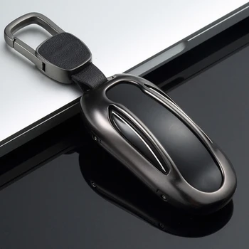 

Car Key Case Cover Aluminum Alloy Key Shell Protector For Tesla Model S Model X