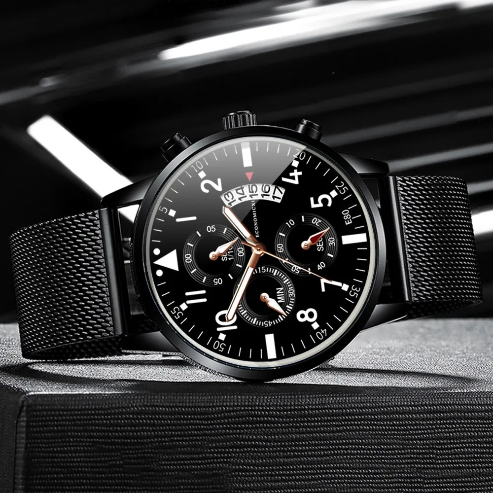 Relogio Masculino Топ бренд класса люкс с сеткой сталь Дата Мода Reloj Hombre часы мужские повседневные Erkek Kol Saati мужские часы