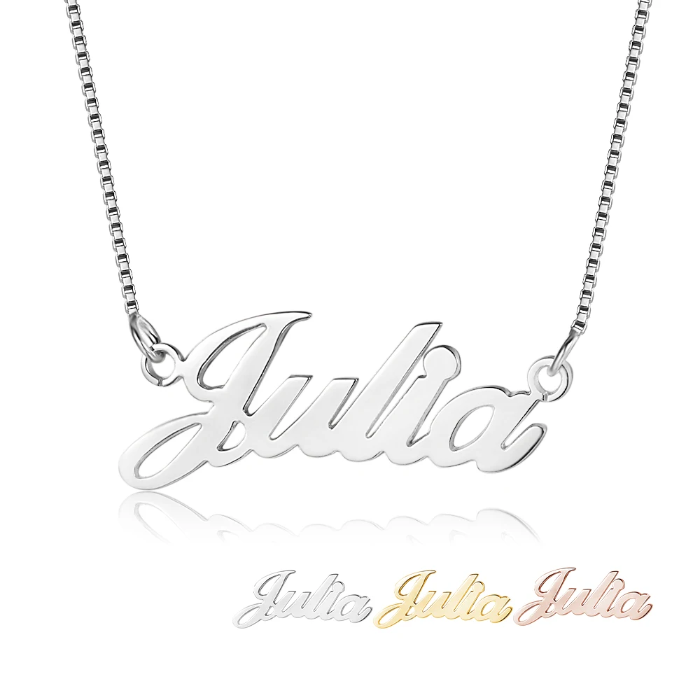 

Personalized Custom Name Necklace 3 Colors Available Nameplate Pendant Necklace Mothers Gifts For Her