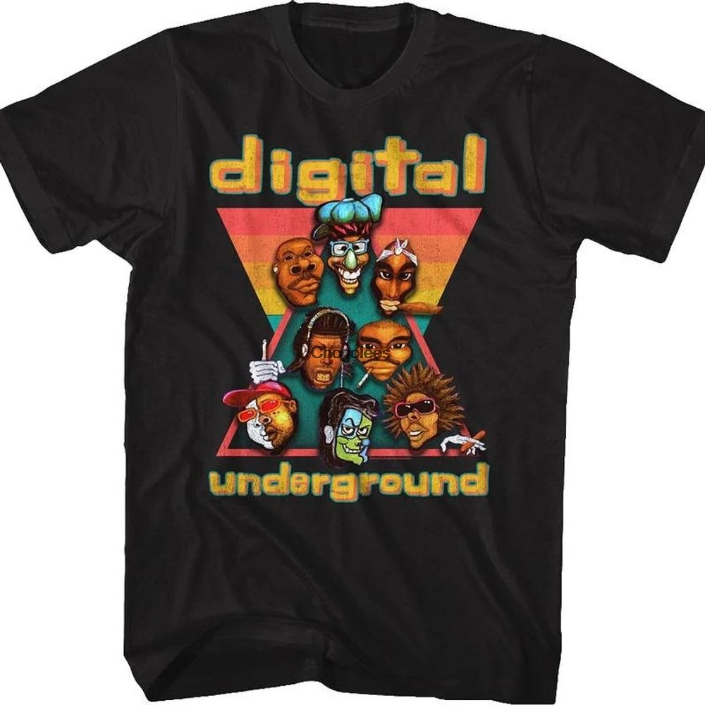 Pyramid Digital Underground T Shirt Funny Birthday Cotton Tee Vintage Gift For Men Women | Мужская одежда