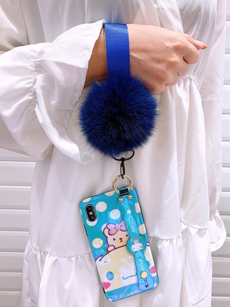 Для iphone 11 pro Max My Melody ремешок на запястье мягкий чехол для телефона для iphone XR XS max X 8 7 6 plus Blue Rey Dog чехол+ ремни