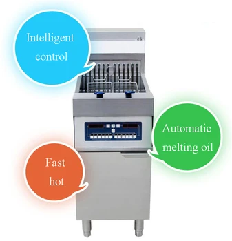

Commercial Electric Deep Fryer Vertical computer fryer 33L/Tank Electric deep fryer, 1-tank 2 baskets electric frying machine