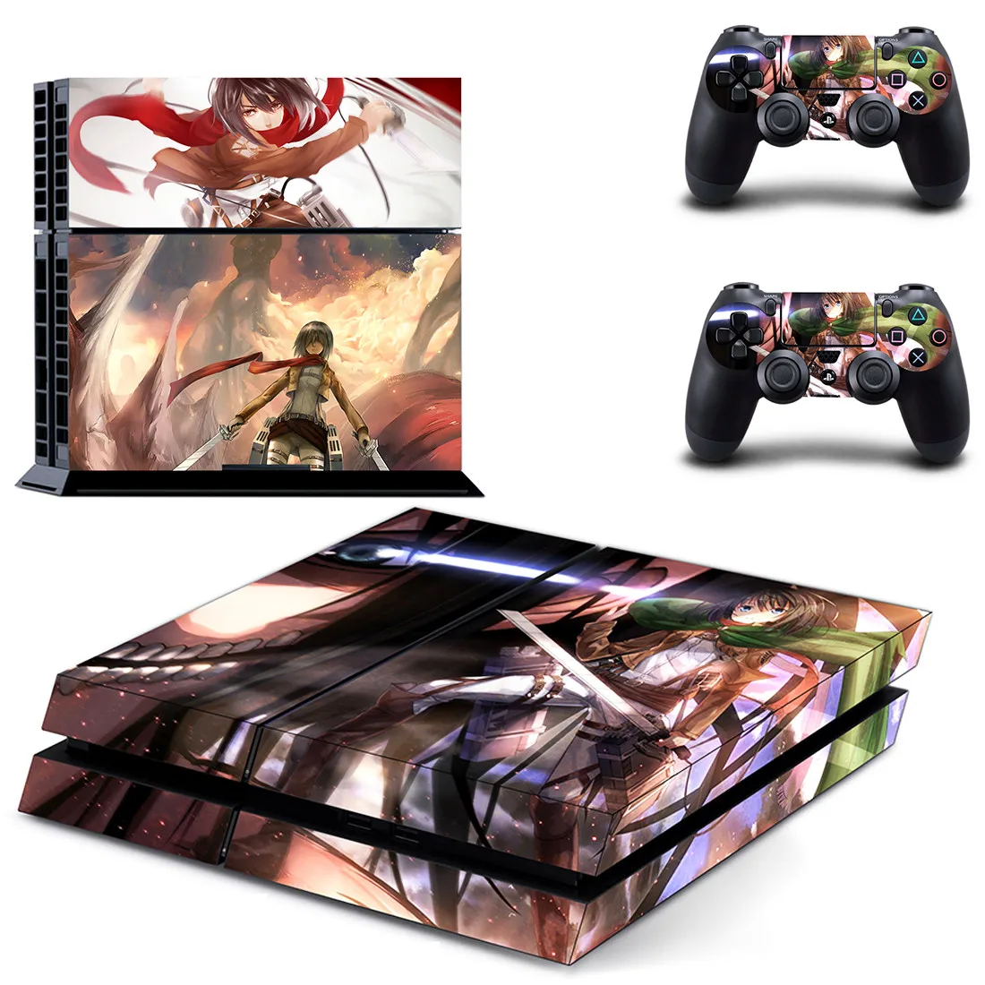 Атака на Титанов PS4 наклейки виниловые кожа PS 4 стикер Play station 4 Pegatinas для консоли playstation 4 и 2 контроллера