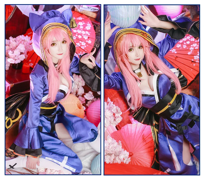 Горячая игра Fate Grand Order Tamamo no Mae Косплей Костюм Полный Набор Хэллоуин карнавальные костюмы для женщин взрослых