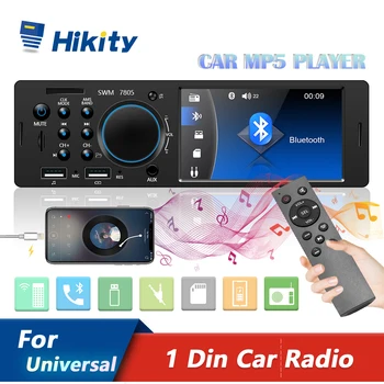 

Hikity 1 Din 4" Inch Car Radio Autoradio Stereo Cassette Video MP3 MP5 Car Player FM Radio Car Audio Support Rear View Camera