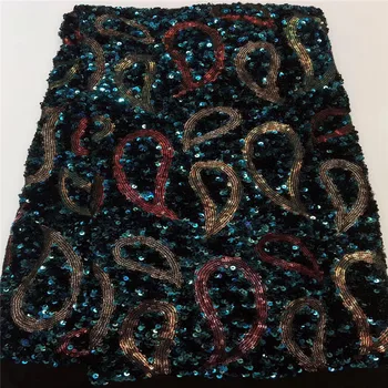 

Nigerian French Lace Fabrics 2019 3d Sequins African Tulle Lace Fabric High Quality African Lace 3D Embroidered Wedding Fabric