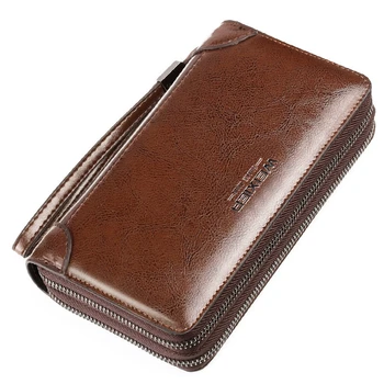 

Weysfor Vogue Men Wallets Leather Men Clutch Bags Koffer Wallet Leather Large Long Wallet With Coin Pocket Zipper Men Purse