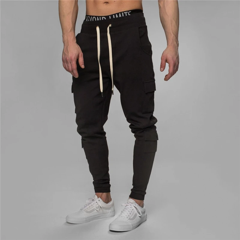 

New mens Cotton Gyms Big Packet Jogger Pnats Sweatpants Casual Fashion SkinnyPants Men Workout Bodybuilding Sweatpants