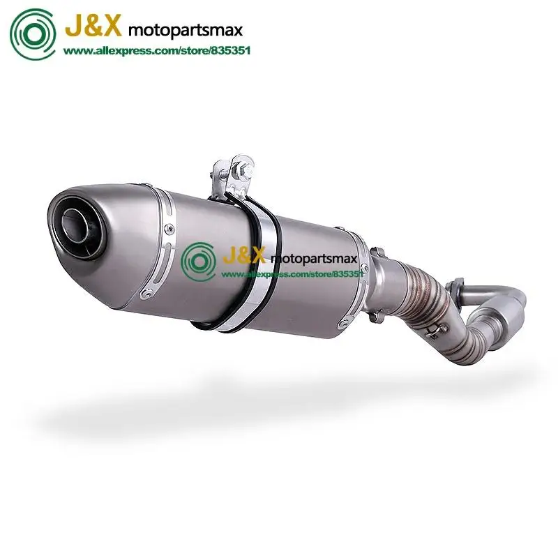 NVX155 мотоциклетные выхлопные слипоны полная система Модифицированная Передняя средняя Соединительная труба глушитель с Stciker для YAMAHA NVX155 aerox 155