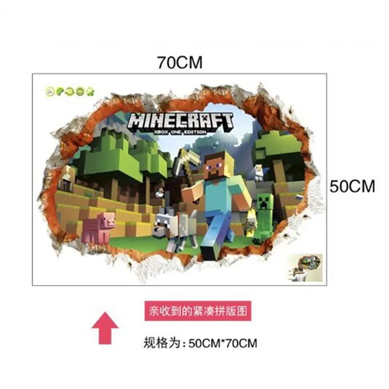 Яркие мозаичные 3D игры настенные наклейки Пиксельная игра плакат домашний декор настенные наклейки s для детских комнат