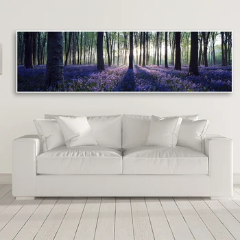 

Wall Art Canvas Painting Sunset Lavender Forest Picture Wall HD Print Canvas Posters Flower Sea Landscape Living Room Home Decor