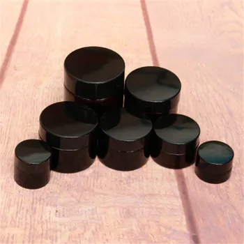 

1PCS 5/10/20g/30g/50g/100g Glass Amber Brown Cosmetic Face Cream Bottles Lip Balm Sample Container Jar Pot Makeup Store Vials