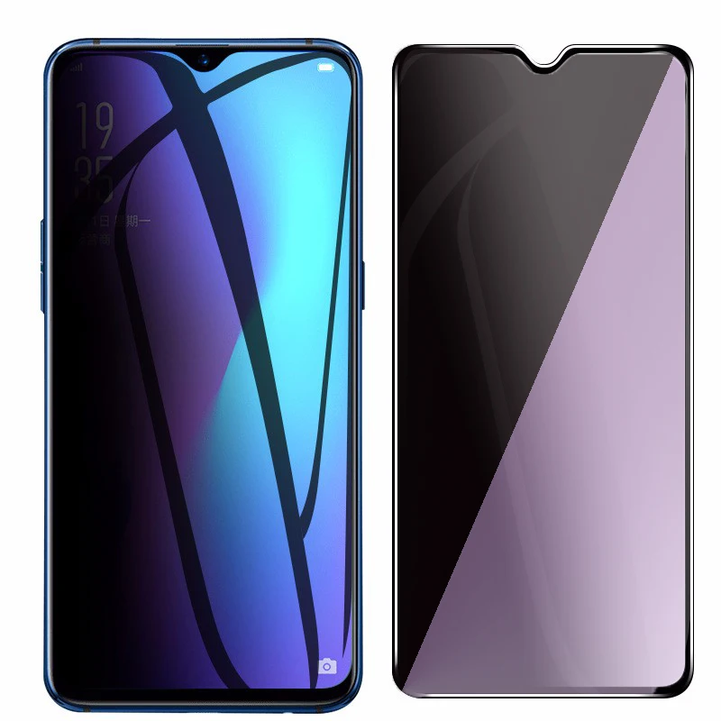 Анти-конфиденциальный синий светильник из закаленного стекла для OPPO Realme X Lite X Pro Q2 Pro 3 Анти-шпион Blue Ray Защитная пленка для экрана полное покрытие