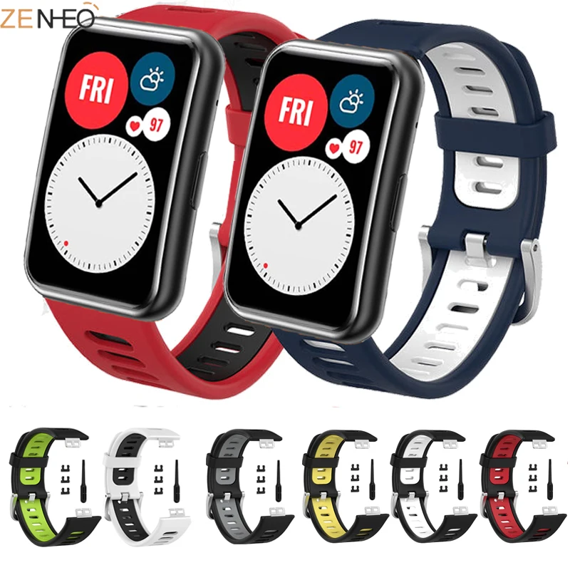 

2021 Replacement Strap for Huawei Watch Fit Band Silicone Sport Smart Wrist Watchband Bracelet Accessories for Huawei Fit