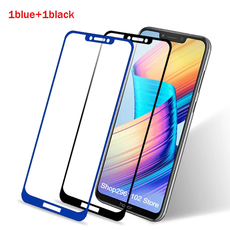 1black and 1blue Защитное стекло для чехол для Huawei Honor Play Honer Play закаленное стекло на Huwei Honor Play HonorPlay COR-L29 6,3 дюйма - Цвет: 1black and 1blue