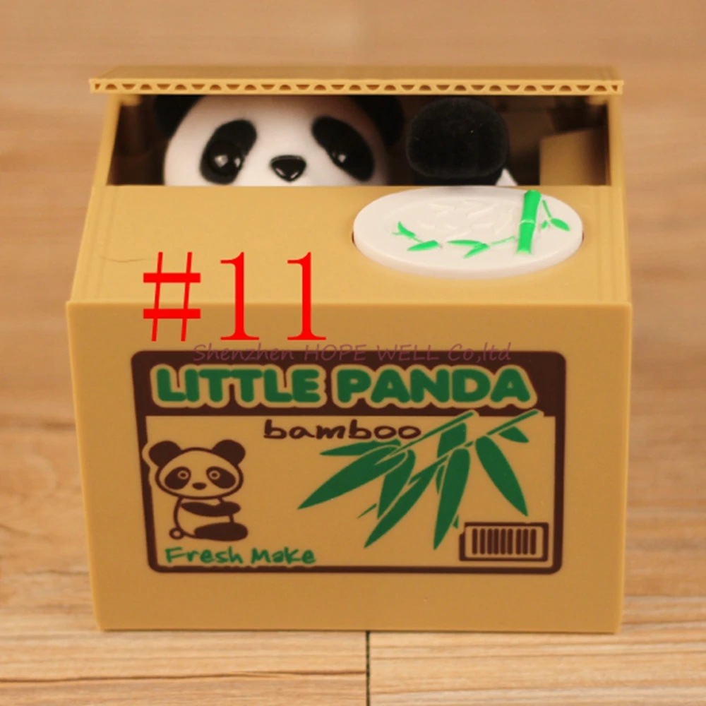 6 шт./лот, автоматизированная panda, baboon, свинья, собака, мышь, itazura, кошка, красть, монета, копилка, монета, детский подарок, 16 моделей - Цвет: 11