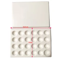 1PC Dental Lab  Mixing Watering Plate Wet Tray 24 pits plastic plate with plastic cover for glazing work in dental lab