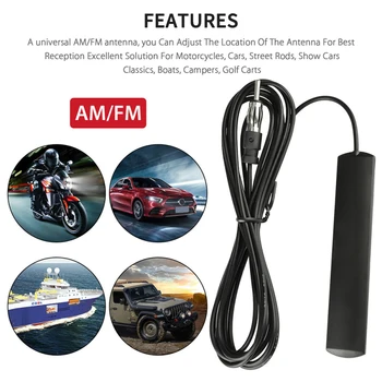

3/5m Universal Car Radio FM Antenna Signal Amp Amplifier Hidden Antenna Stealth FM AM For Vehicle Truck Motorcycle Boat