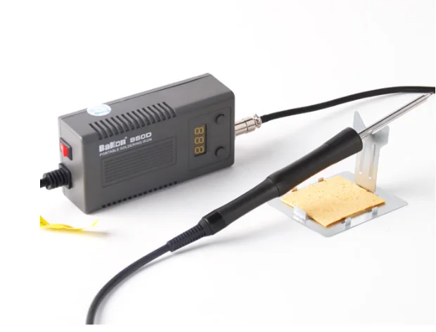 BAKON 950D 110V/220V 75W Mini Portable soldering iron Digital BGA Soldering Station with T13-I Tip FOR FX-951/936+Solder wire - Цвет: BK950D EU plug