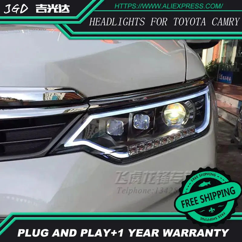 Автомобильный Стайлинг светодиодный HID Рио фары фара чехол для Toyota Camry s 2015 2016
