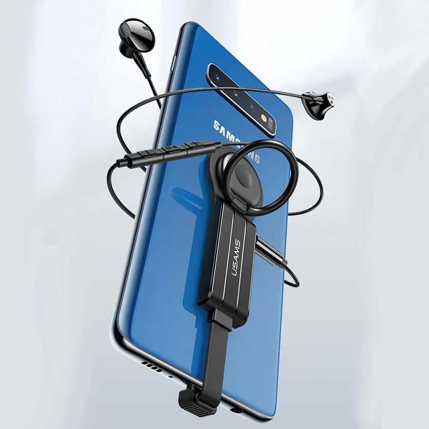 

2 in 1 USB C to 3.5mm Jack QC3.0 Type-C PD Fast Charging Ring Holder Adapter 180 Degree Audio Splitter for Samsung Huawei Xiaomi