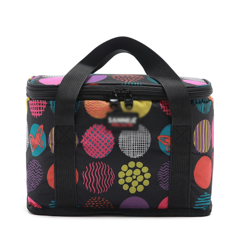 

Portable Lunch bag Travel Thermal Insulated Picnic Snacks Storage Box 27.5*18*19.5cm Food Case