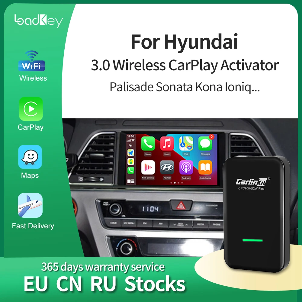 LoadKeyCarlinkit30CarPlayactivateursansfilpourHyundaiTucsoni30palissadesonatekona