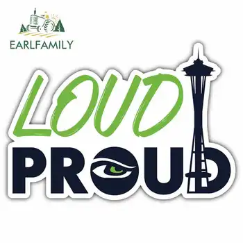 

EARLFAMILY 13cm x 9.1cm for Seattle Seahawks Sport Loud Proud Car Stickers Sign Vinyl JDM Bumper Trunk Truck Graphics Fine Decal