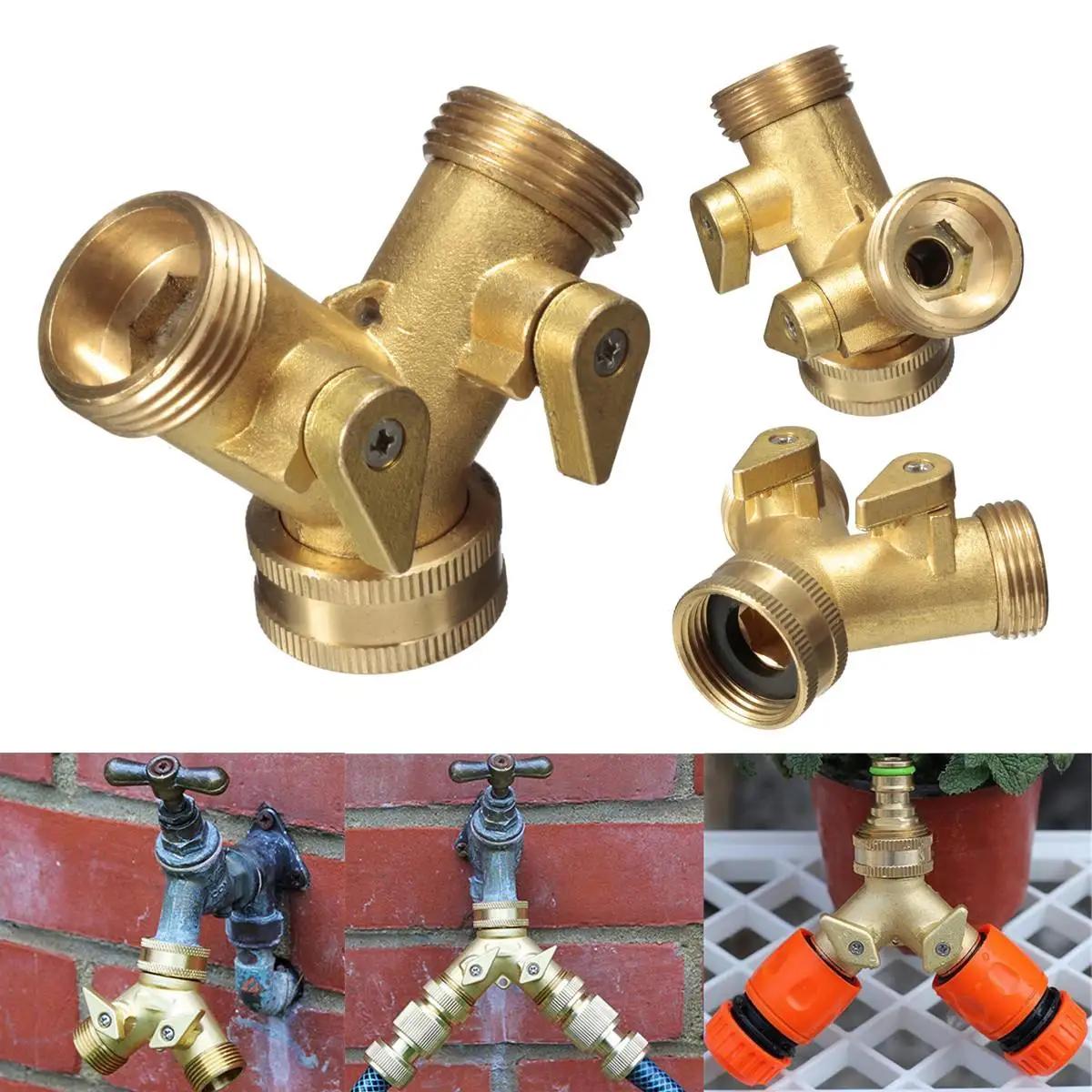 Messing-Gewindeanschlüsse, Gartenschlauch, Wasserhahn, Schnellanschluss, Wasserrohradapter für Gartenbewässerung, Bewässerungssystem – Detail 7