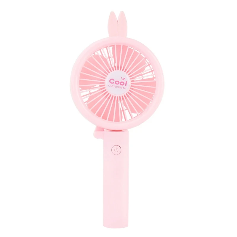 Pink Rabbit ears Зарядка мини мультяшная рука с портативным Usb вентилятором складной студенческий Электрический вентилятор портативный общежитии небольшой ветер маленький офисный вентилятор - Цвет: Pink Rabbit ears