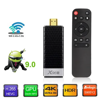 

X96S Mini Smart TV Stick Amlogic s905Y2 Quad Core 64bit Android 9.0 4K H.265 2.4/5G WIFI Bluetooth 4.2 HD Media Player Tv Box