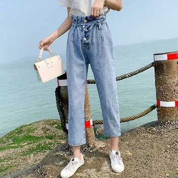 

2020 summer new jeans children loose Korean students casual harem pants was thin nine pants trousers
