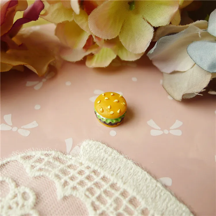 10 шт./компл. 1:12 гамбургер смолы Kawaii DIY ремесло украшения миниатюрные поддельные еда для кукольного домика Декор аксессуар кухня гостиная