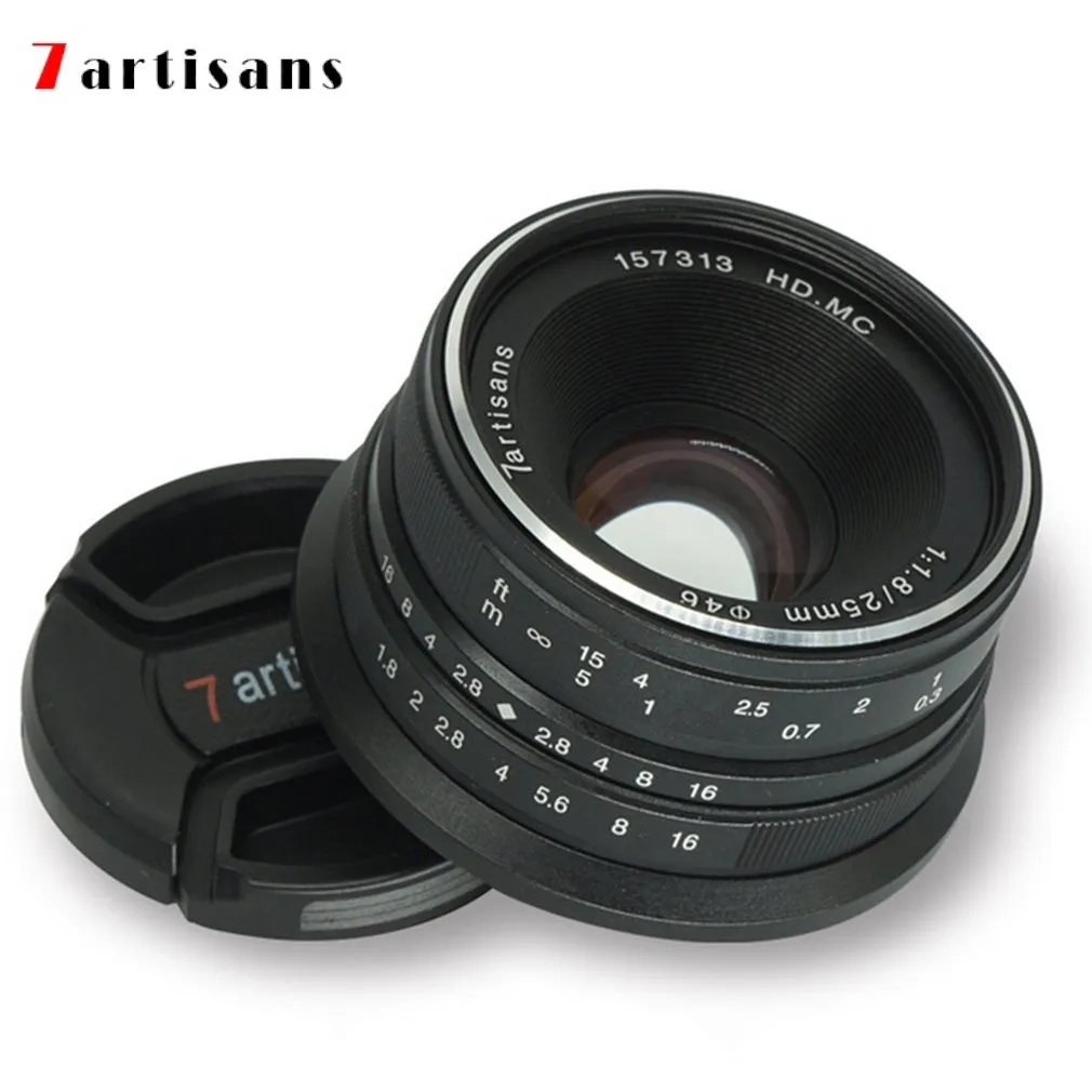 

7artisans 25mm f1.8 Prime Lens for Canon E Mount EOS-M Mout Micro 4/3 Cameras A7 A7II A7R to All Single Series