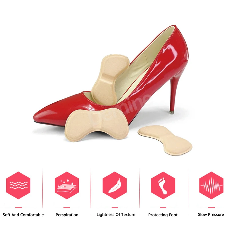 4 Pairs Anti-wear Feet Care Pads For Shoe Back Heel Cushion Pain Relief Sticker Liner Grips Crash Protector
