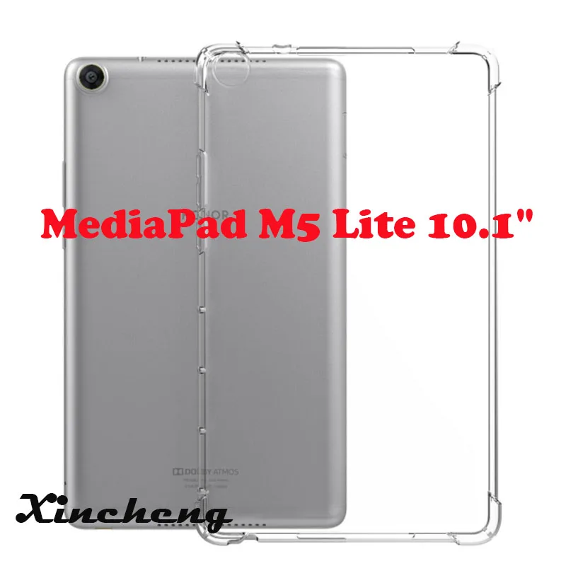 MediaPad M5 Lite Подходит для huawei MediaPad Tablet M3 M5 T3 T5 анти-осенний чехол прозрачный противоударный прозрачный гелевый чехол CoverSoft силиконовый чехол - Цвет: MediaPad M5 Lite