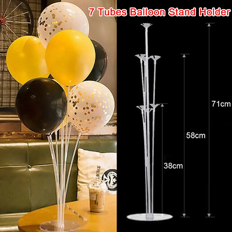 1Set 7 Tubes Balloon Stand Holder Column Confetti Balloons Baby Shower Birthday Party Wedding Xmas Decoration Supplies | Дом и сад