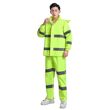 

Multipurpose Outdoor Camping Hiking Climbing Waterproof Raincoat Rain Pants Set Useful Reusable Breathable Reflective Raincoat