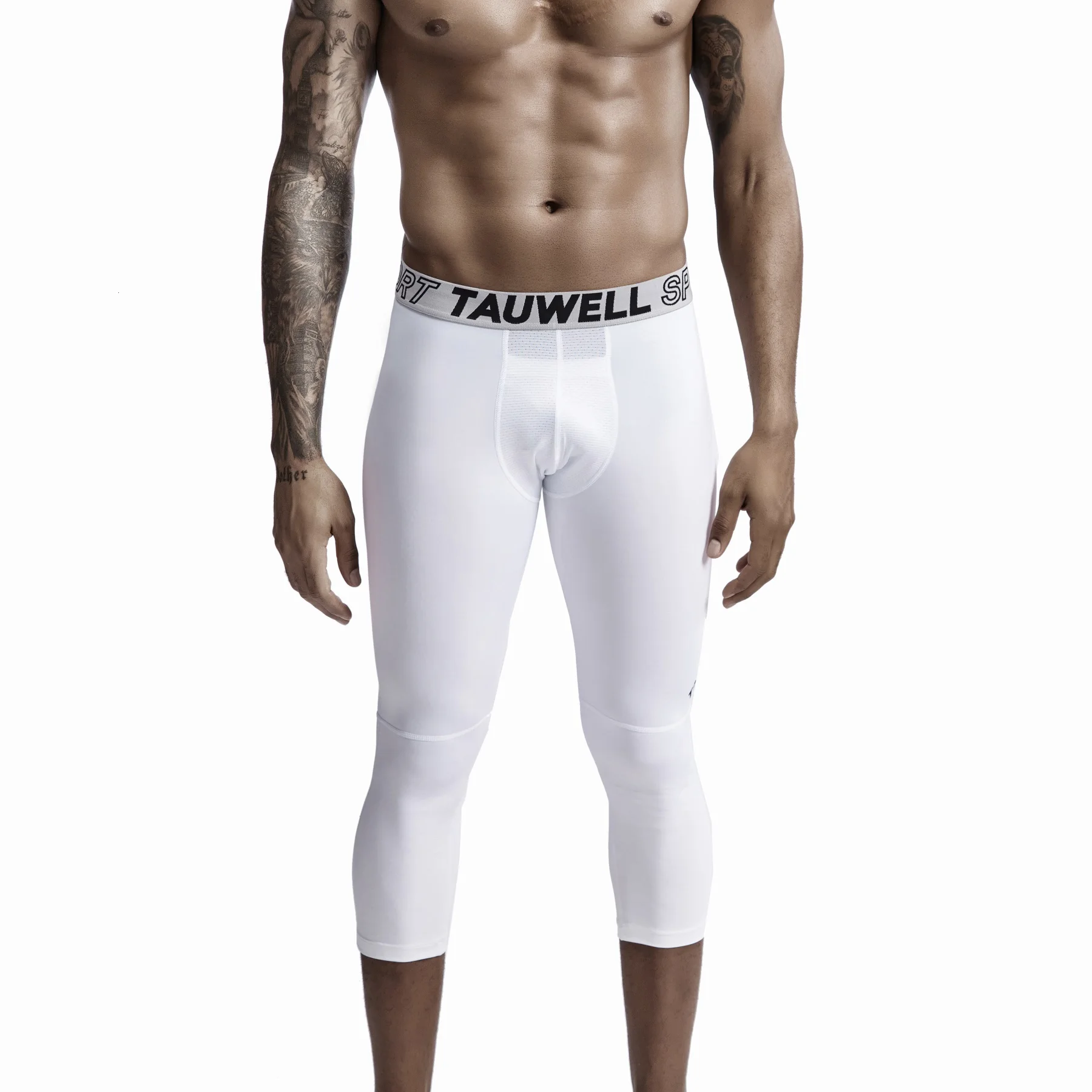 Online Mallas deportivas de compresión para hombre TAUWELL para correr baloncesto 3 4 pantalones mallas ajustadas