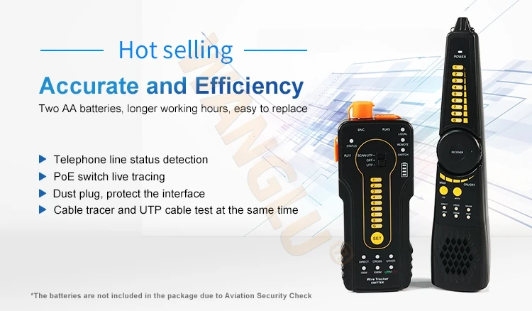Factory Price Telephone Line CCTV Accessory Cat 6 LAN Cable Tracker Wire Continuity Tester CT-66