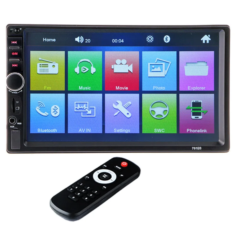Автомобильный мультимедийный плеер 2 Din 7 дюймов HD Bluetooth MP4 MP5 стерео аудио видео USB