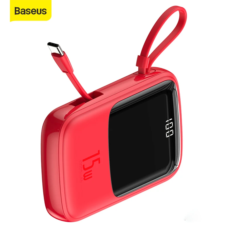 Baseus Power Bank 20000mah 20W 22.5W Fast Charging With Cable UBS Type C Charger Digital Display Portable Battery Powerbank