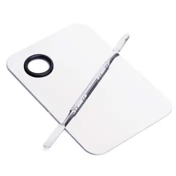 

1pc Acrylic makeup mixing palette for mixing Makeup artist Tool Eyeshadow make up spatula Stainless Steel Paint undefined
