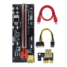 

Riser 010Splus PCI-E Riser 1X to 16X with LED Flowing Light PCI-E 1X to 16X Extender Card Computer Accessories for Miner Mining