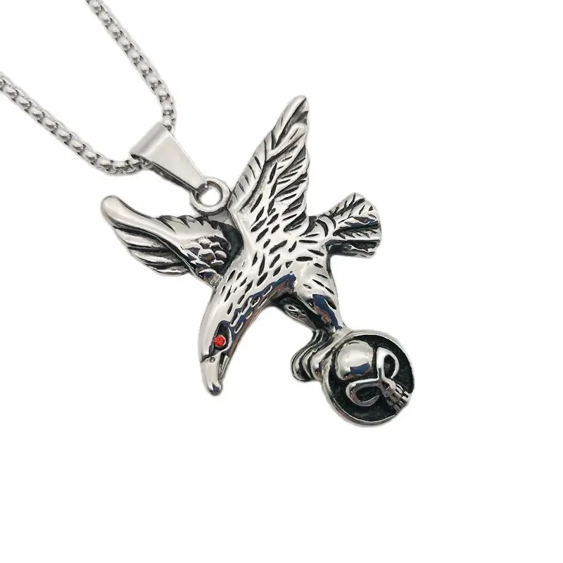 Новое мужское ожерелье в стиле хип-хоп античное из нержавеющей стали подвески