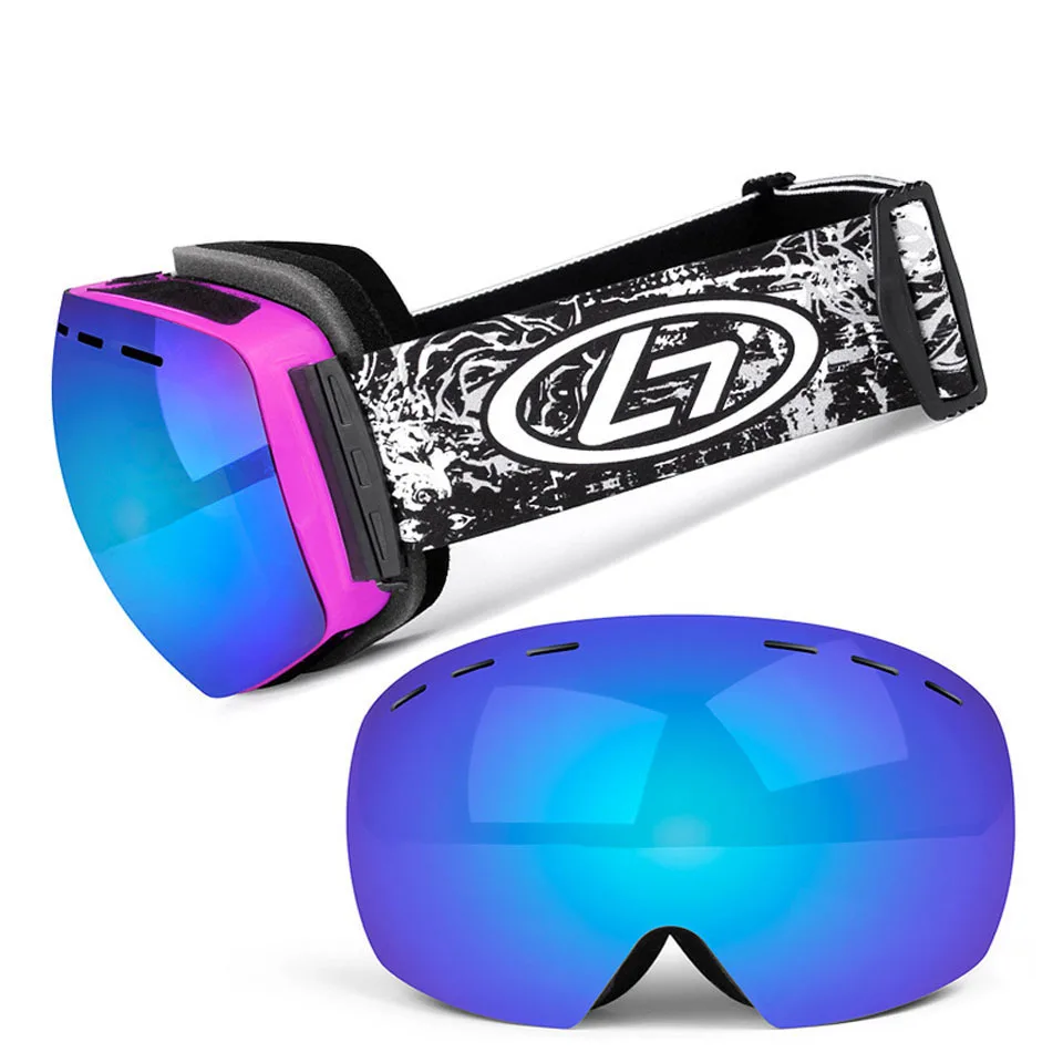 Ski Goggles Double Layers UV Anti-fog Big Ski Mask Glasses Skiing Snow Snowboard Goggles Men Women Ski Eyewear