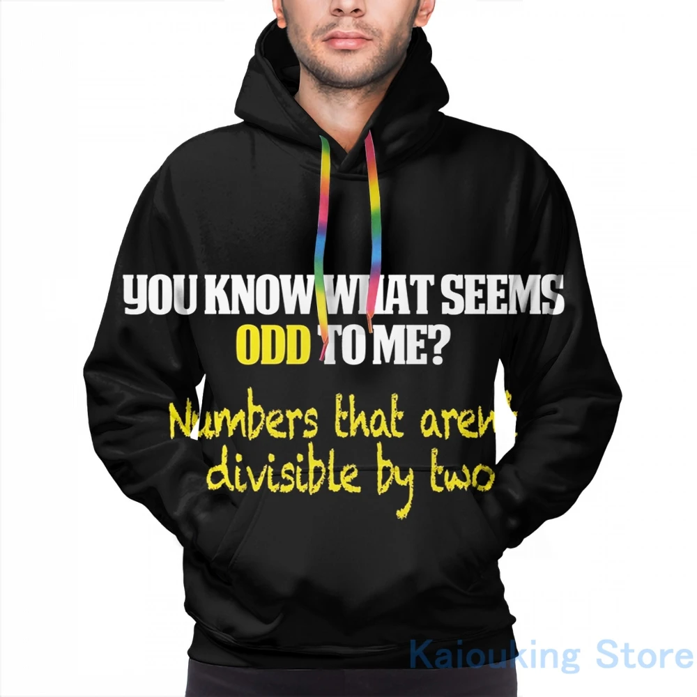 Mens Hoodies Sweatshirt for women funny MAth Design Funny Math Gifts You know whats odd print Casual hoodie Streatwear | Мужская одежда
