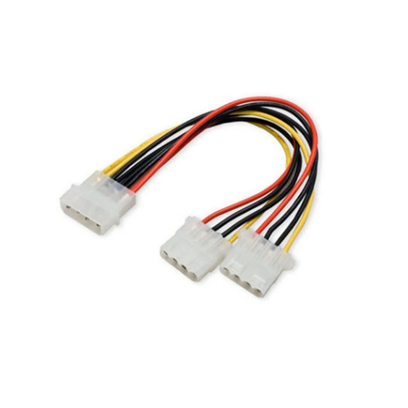 IDE 4-контактный разъем Molex Male для 2x Женский Y-разветвитель Удлинительный кабель