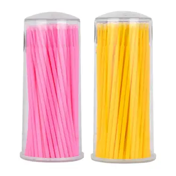 

Disposable Cotton Swabs Micro Brush Disposable Microbrush Applicators Cleaning Eyelash Extension Remove False Eyelashes 3 Colors