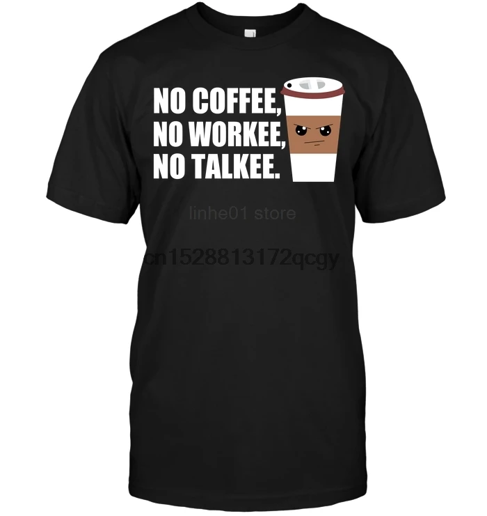 Brand No Coffee Workee Talkee 2019 Summer Men Short Sleeve T-Shirt | Мужская одежда